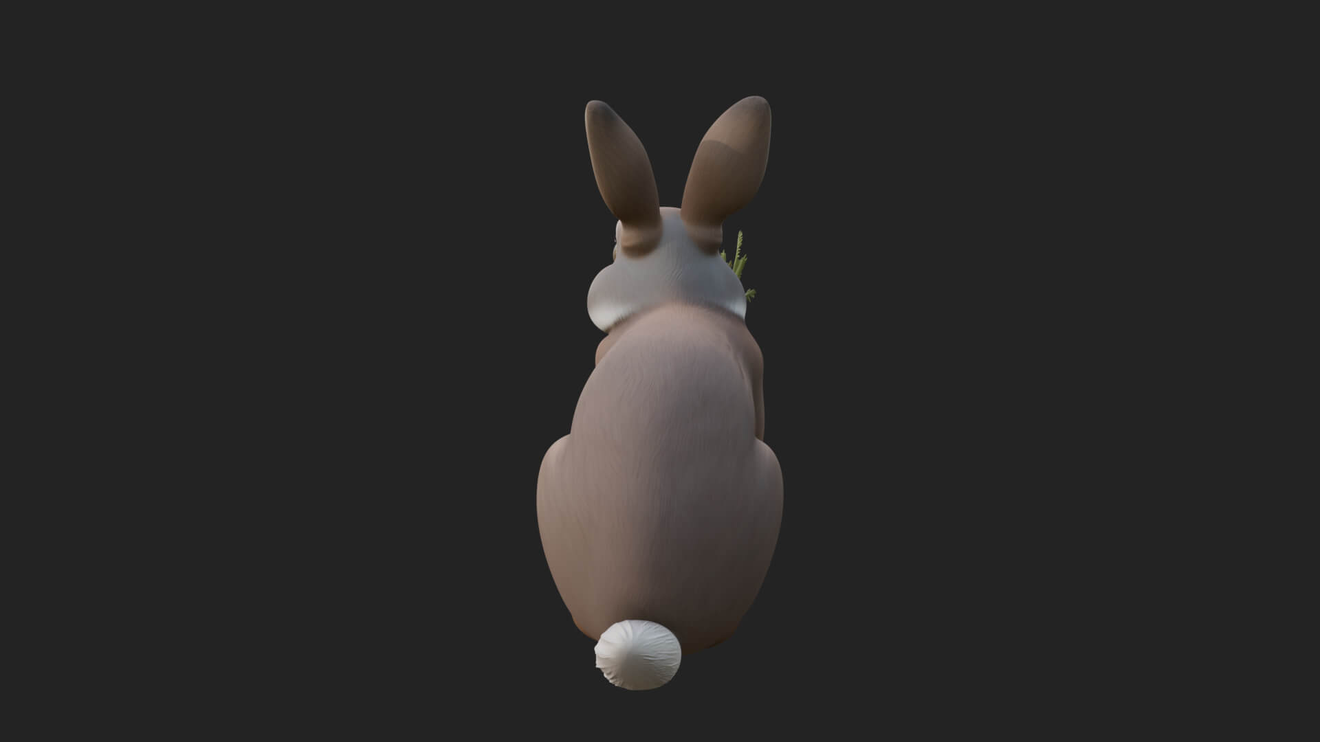 Rabbit with Carrot Statue Design 1 3D Print Model 3D Model