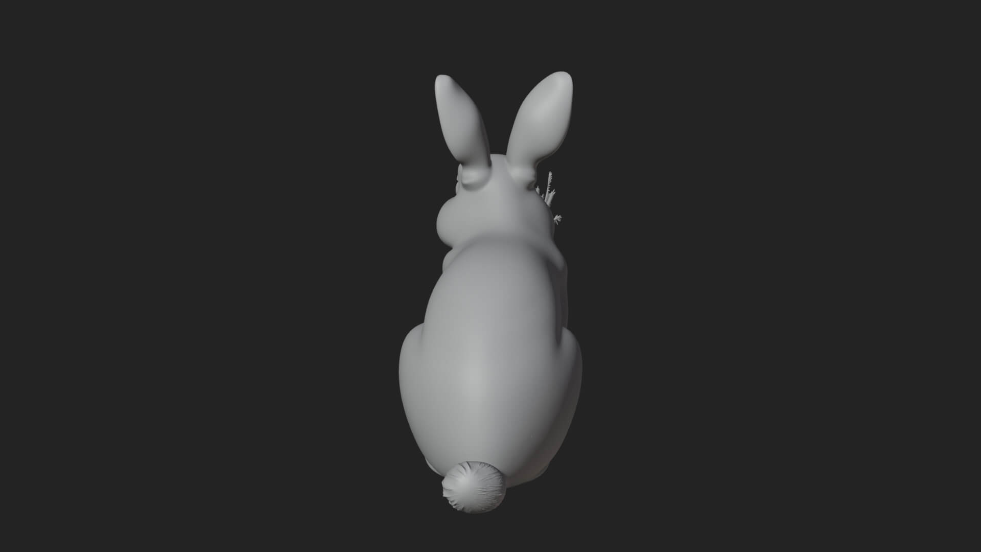 Rabbit with Carrot Statue Design 1 3D Print Model 3D Model