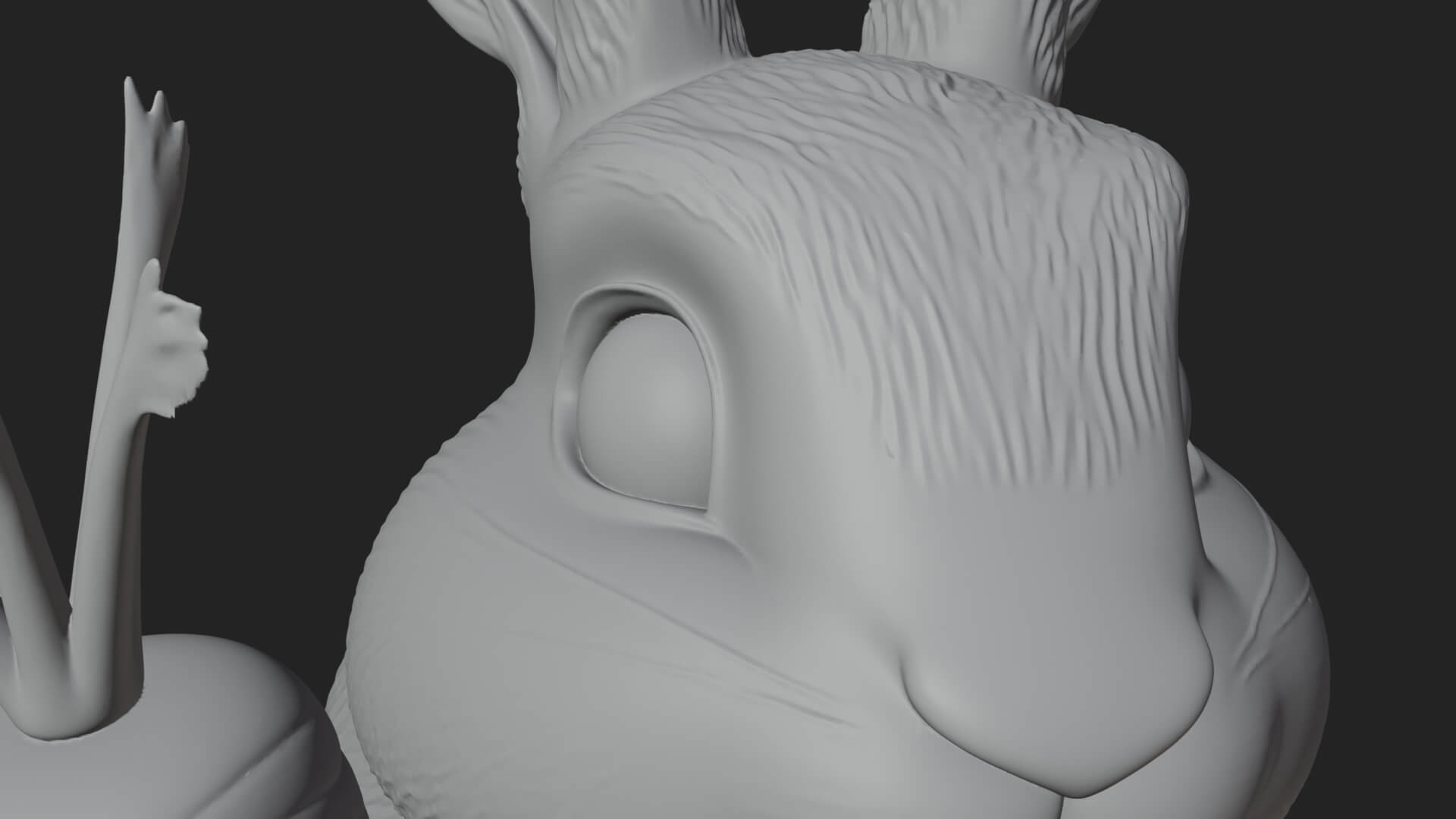 Rabbit with Carrot Statue Design 3 3D Print Model 3D Model
