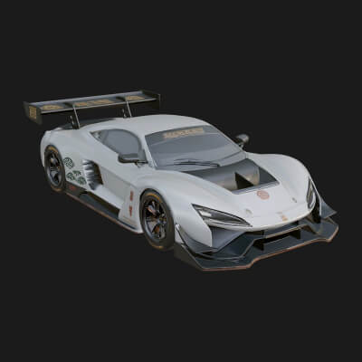 Racing Sports Car Model Design 1 3D Print Model