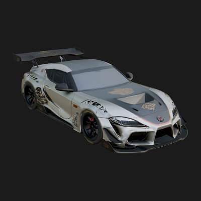 Racing Sports Car Model Design 14 3D Print Model