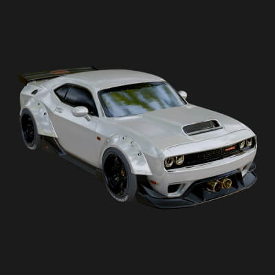 Racing Sports Car Model Design 2 3D Print Model
