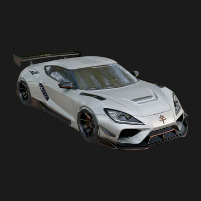 Racing Sports Car Model Design 3 3D Print Model