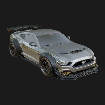 Racing Sports Car Model Design 4 3D Print Model