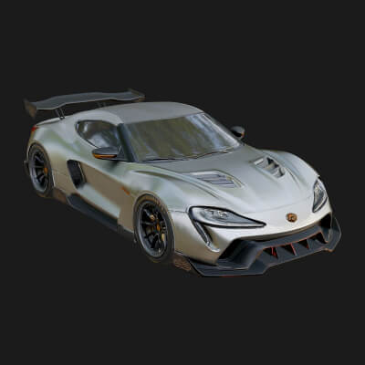 Racing Sports Car Model Design 5 3D Print Model