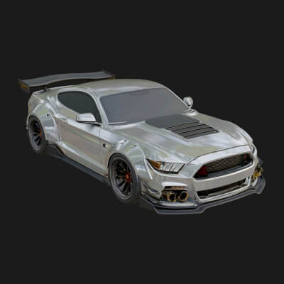 Racing Sports Car Model Design 6 3D Print Model
