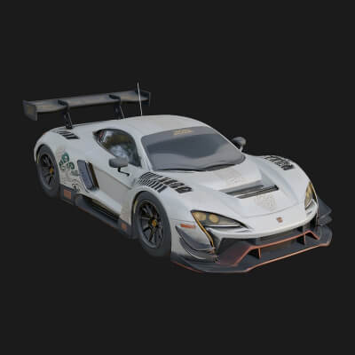 Racing Sports Car Model Design 8 3D Print Model