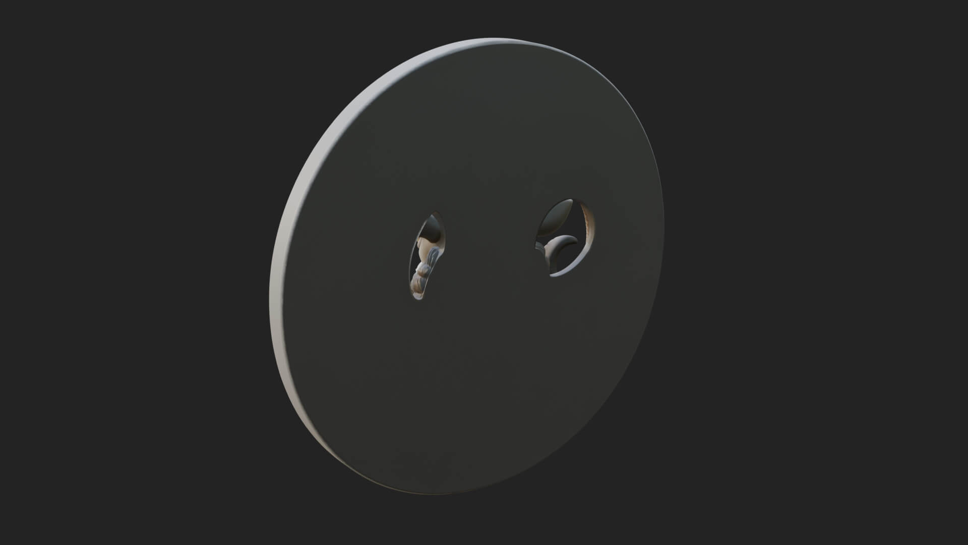 Ram Head Oval Relief Plaque Design 4 3D Print Model 3D Model