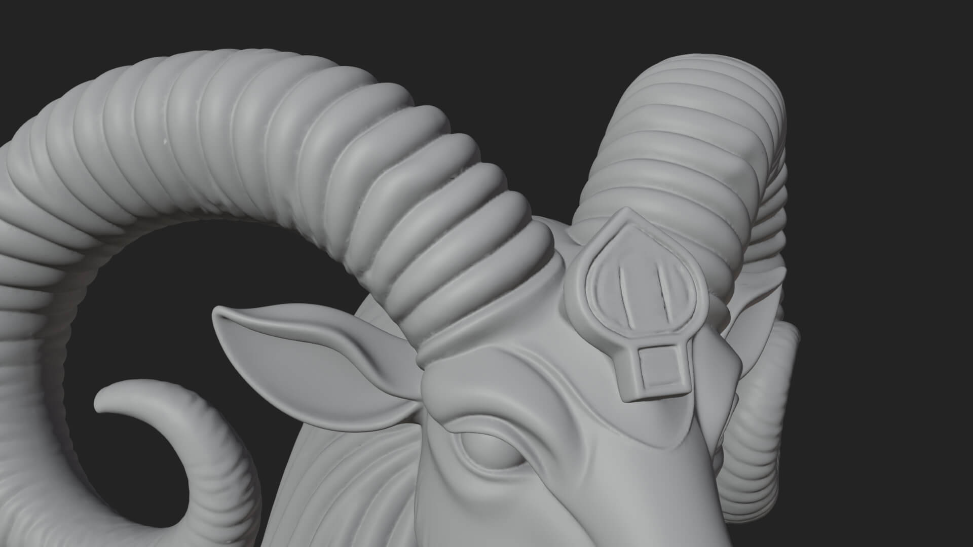 Ram-Headed Egyptian God Statue Design 1 3D Print Model 3D Model