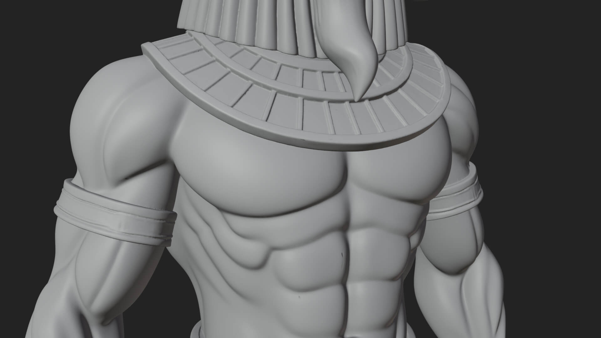 Ram-Headed Egyptian God Statue Design 1 3D Print Model 3D Model