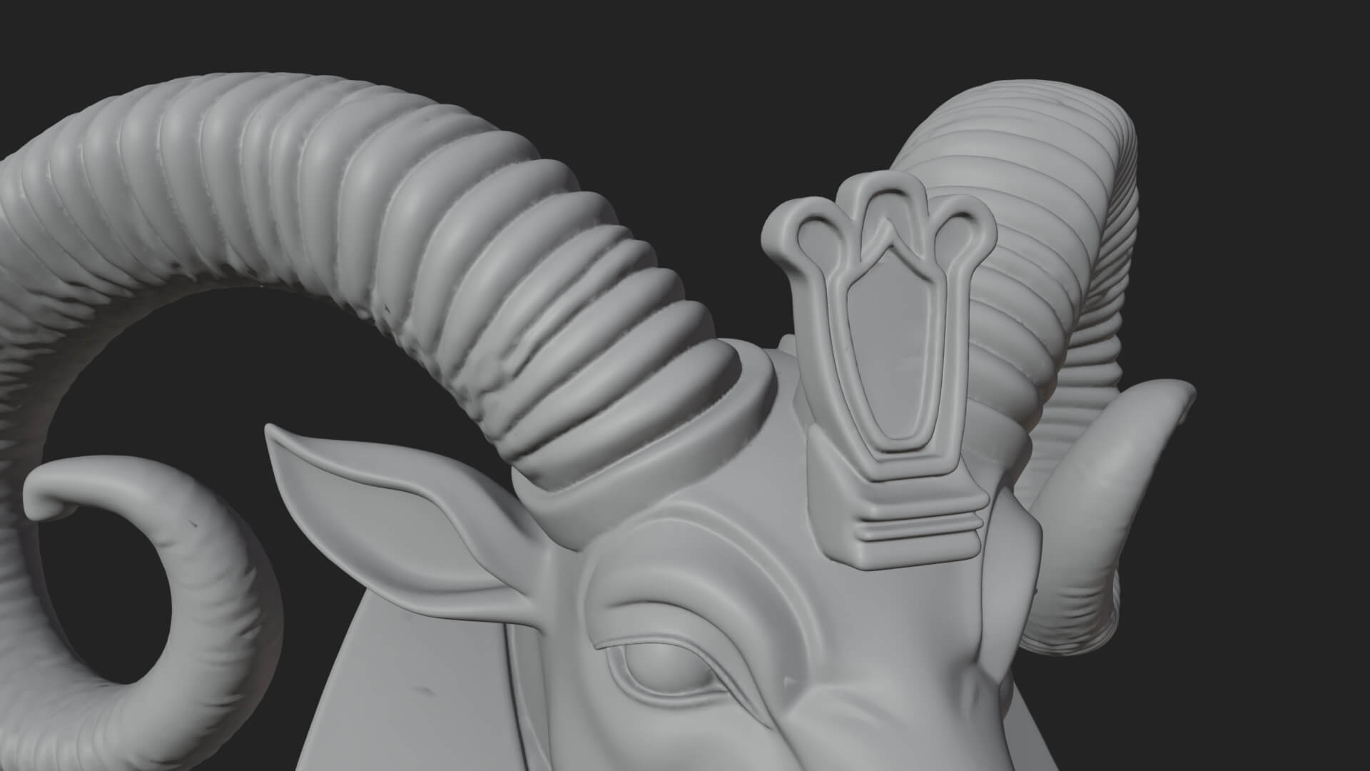 Ram-Headed Egyptian God Statue Design 2 3D Print Model 3D Model
