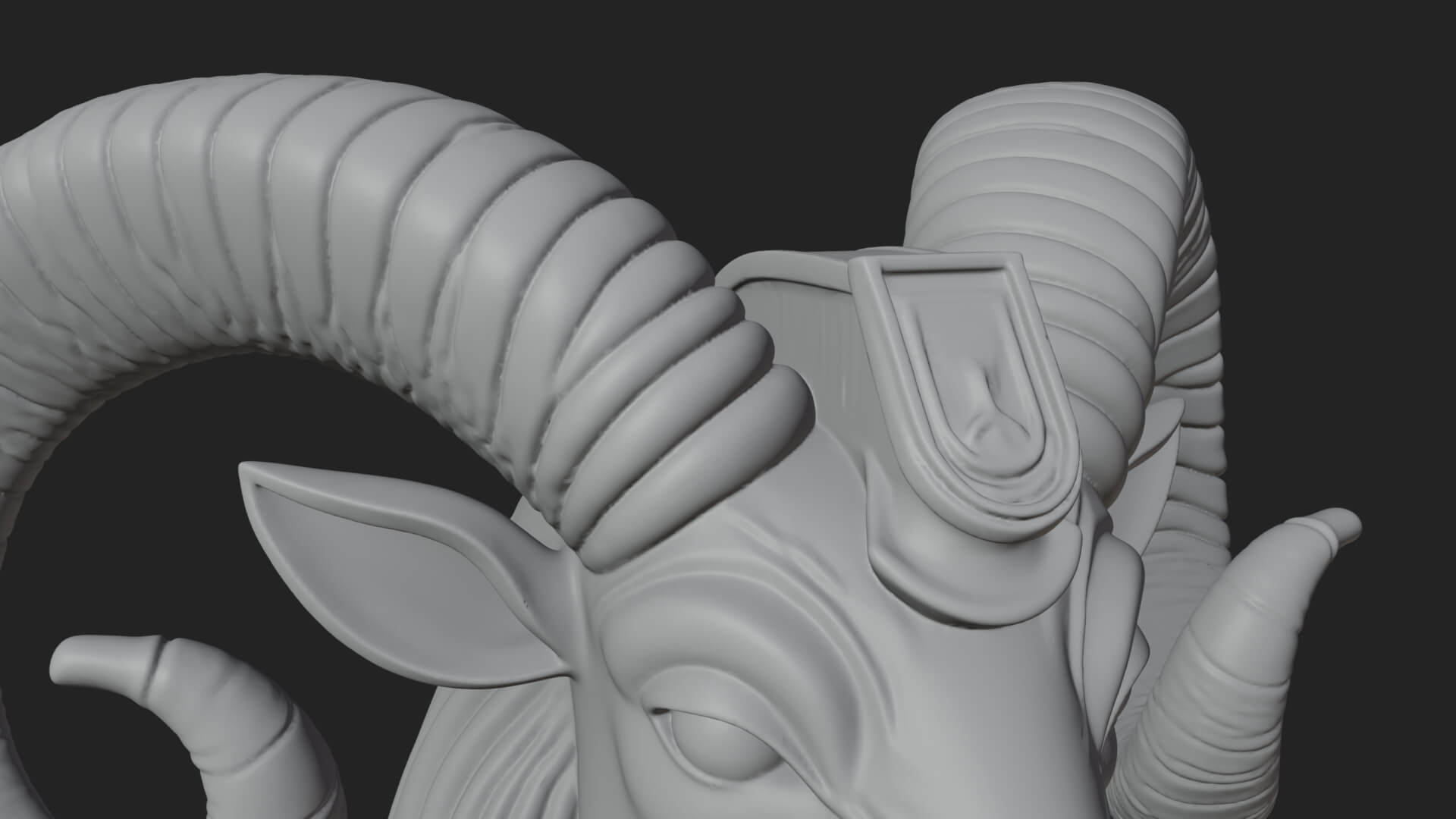 Ram-Headed Egyptian God Statue Design 3 3D Print Model 3D Model