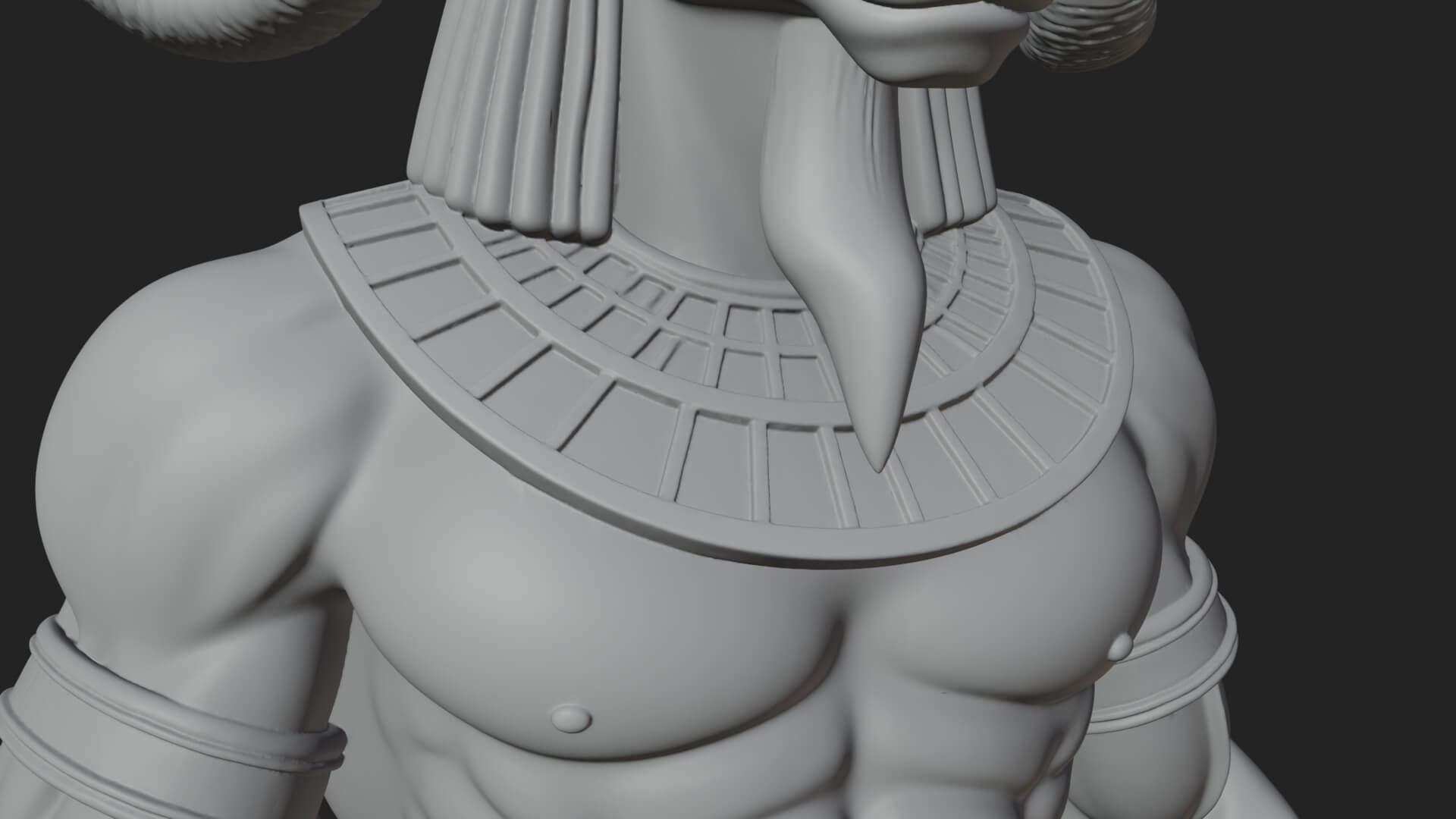 Ram-Headed Egyptian God Statue Design 3 3D Print Model 3D Model