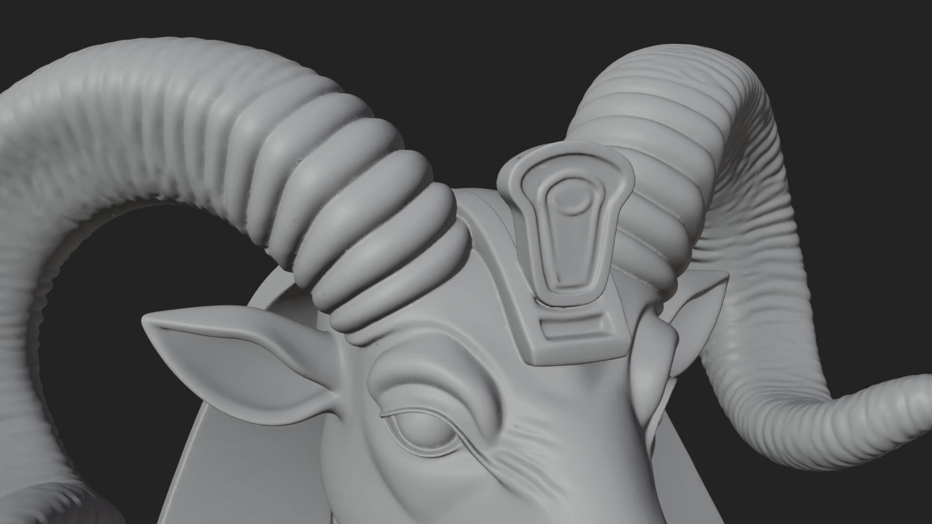 Ram-Headed Egyptian God Statue Design 4 3D Print Model 3D Model