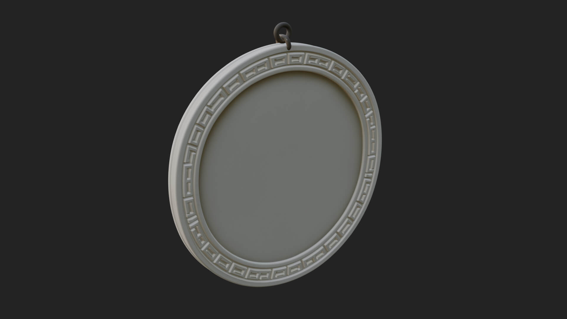 Ram Skull Oval Relief Plaque Design 7 3D Print Model 3D Model