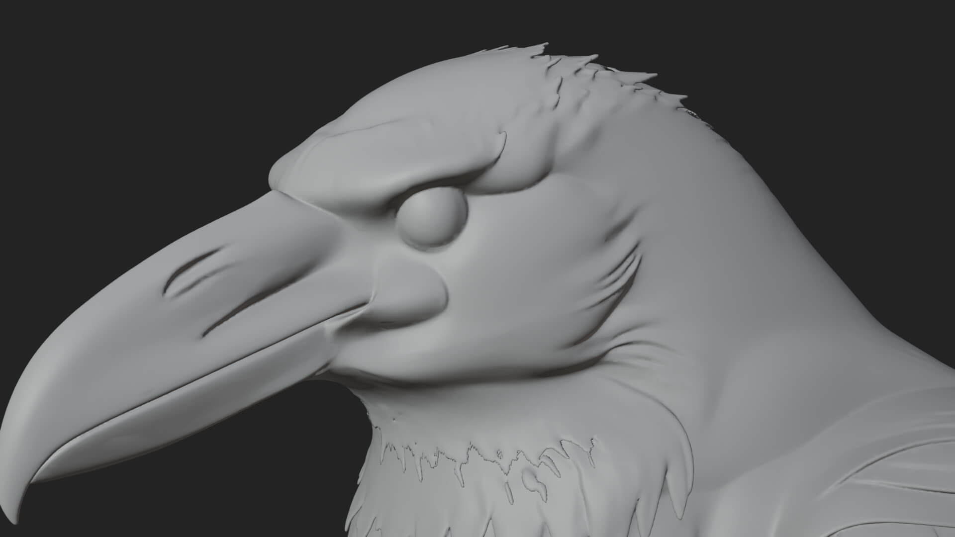 Raven on Skull Statue Design 1 3D Print Model 3D Model