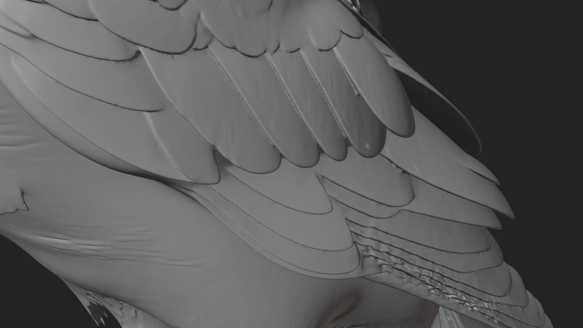 Raven on Skull Statue Design 1 3D Print Model 3D Model