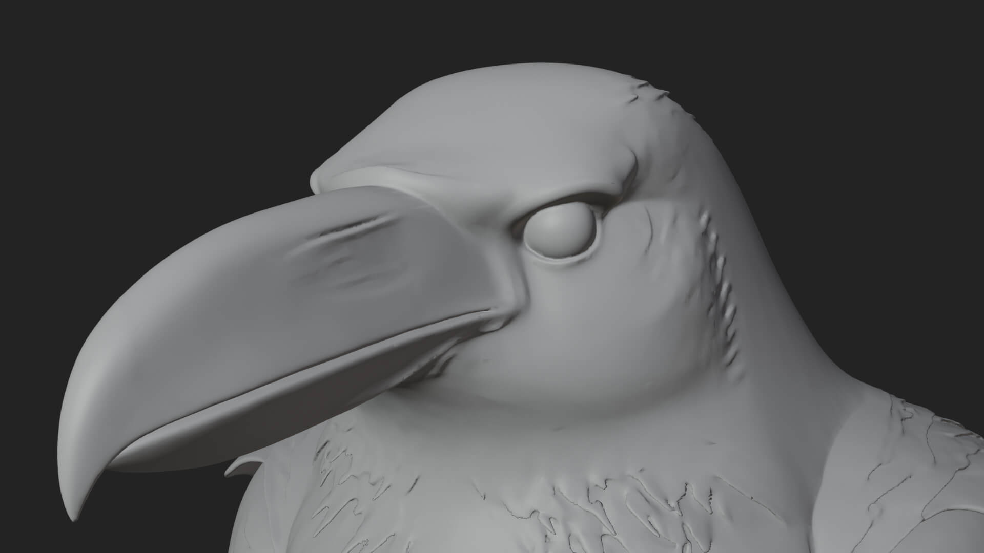 Raven on Skull Statue Design 2 3D Print Model 3D Model