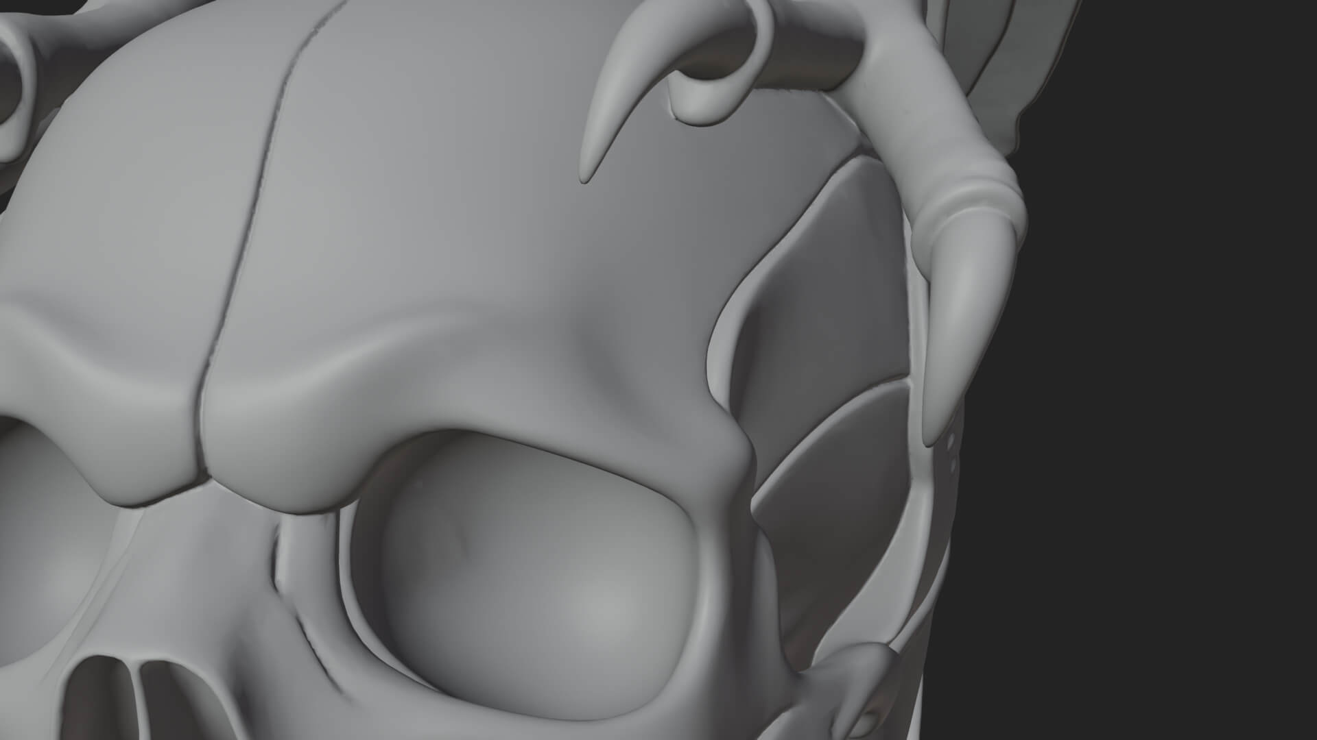 Raven on Skull Statue Design 2 3D Print Model 3D Model