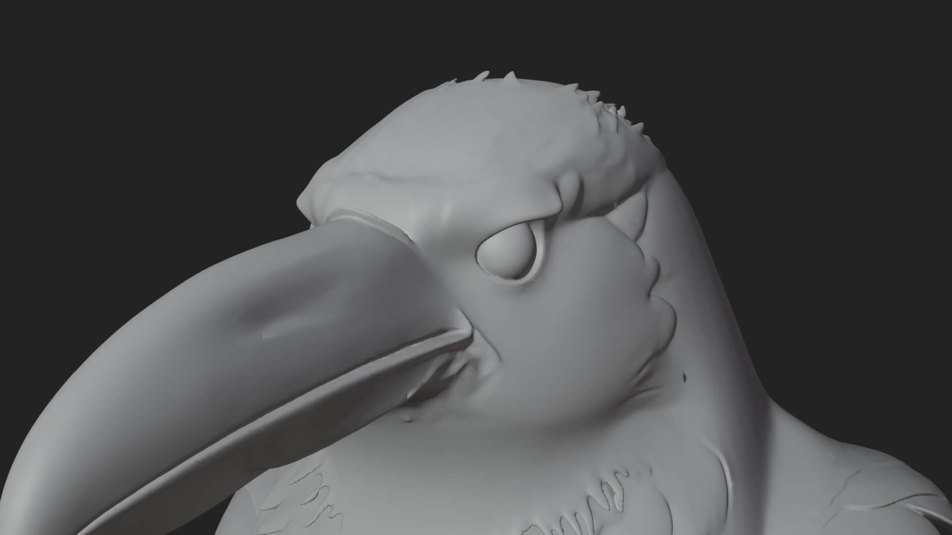 Raven on Skull Statue Design 3 3D Print Model 3D Model