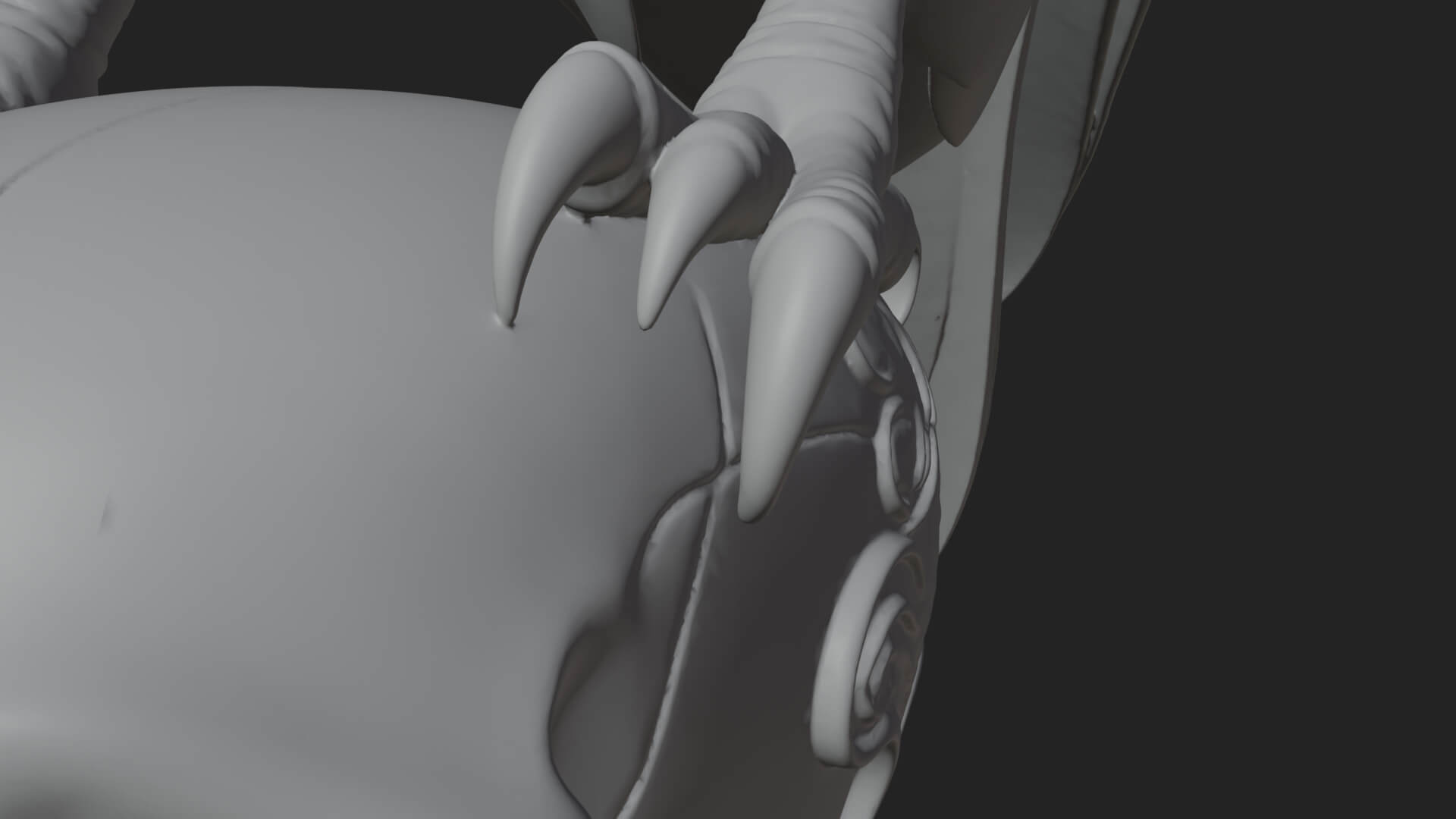 Raven on Skull Statue Design 3 3D Print Model 3D Model