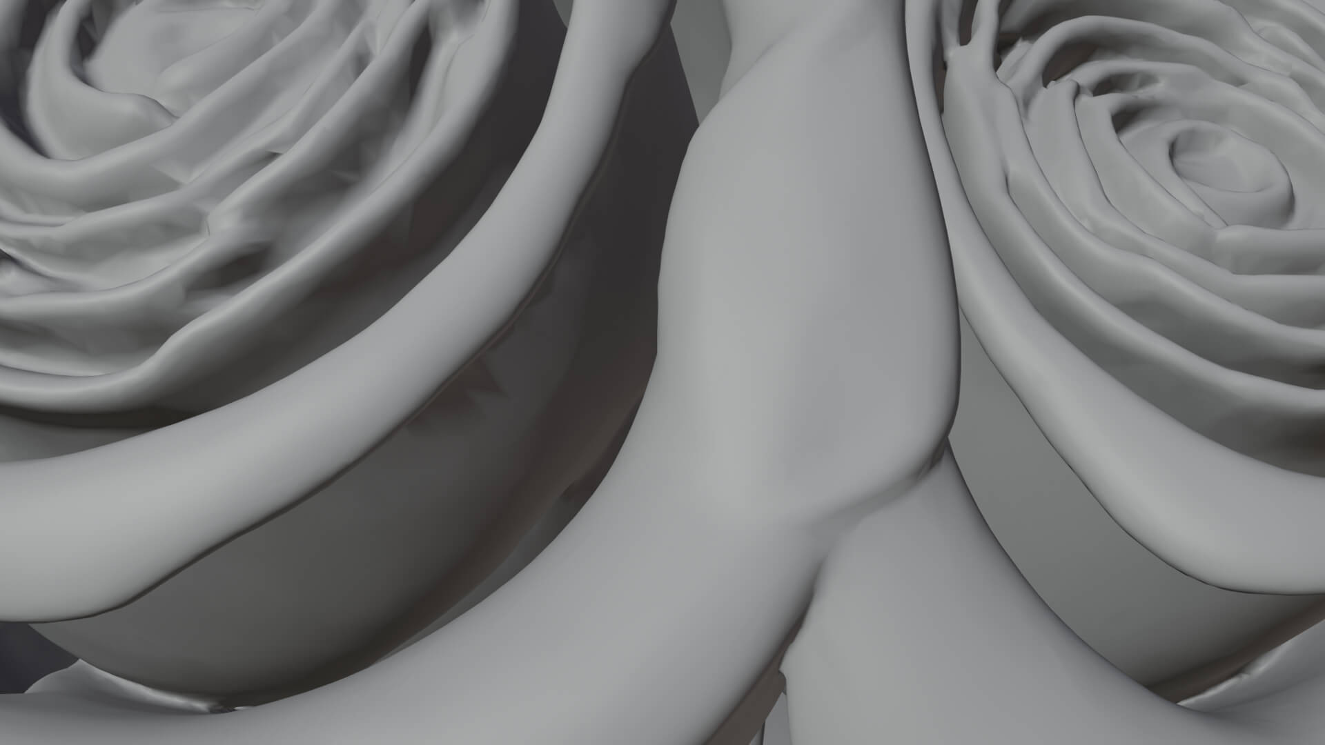 Red Rose Flower Bouquet Ornament Design 1 3D Print Model 3D Model