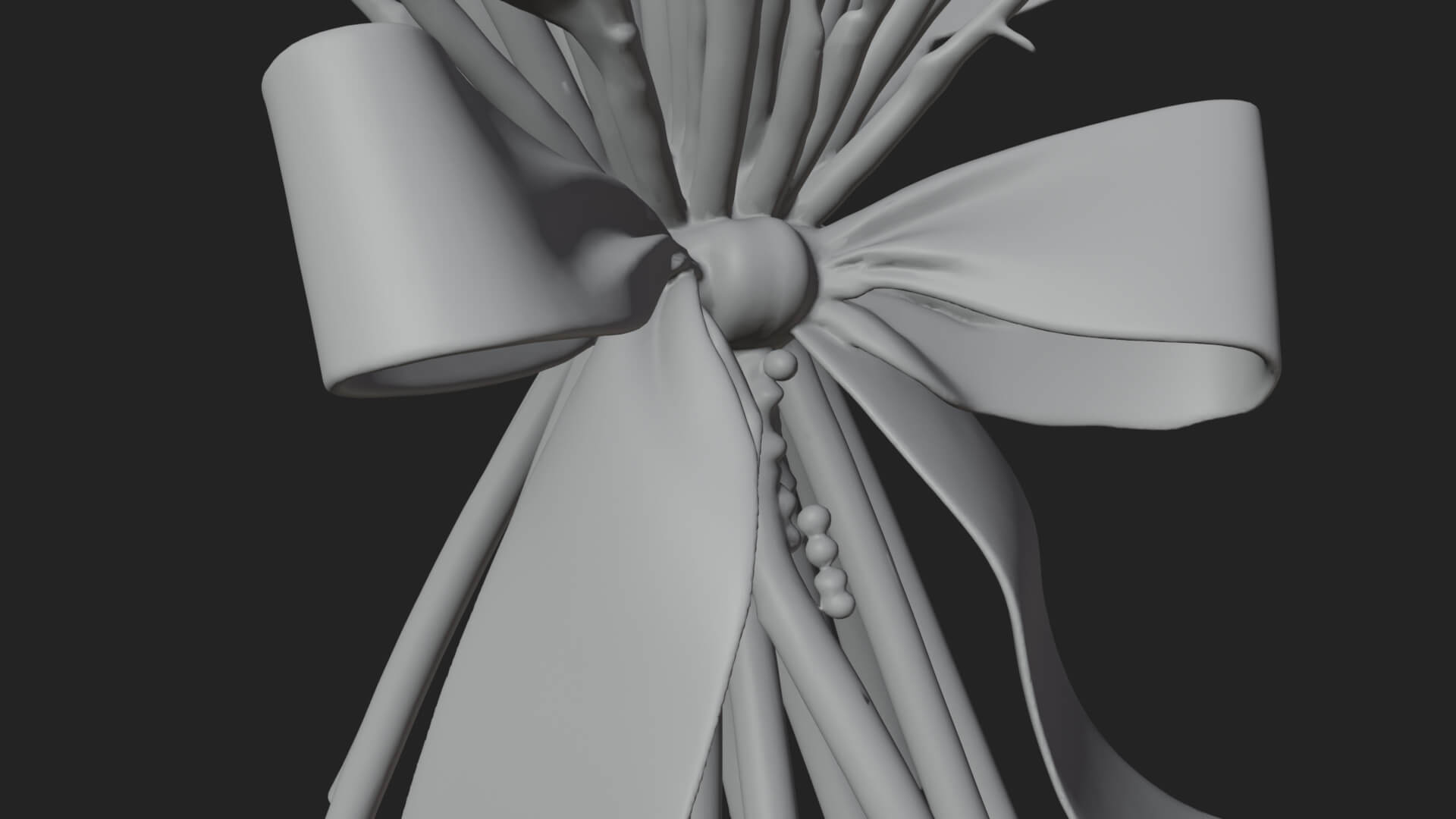 Red Rose Flower Bouquet Ornament Design 1 3D Print Model 3D Model