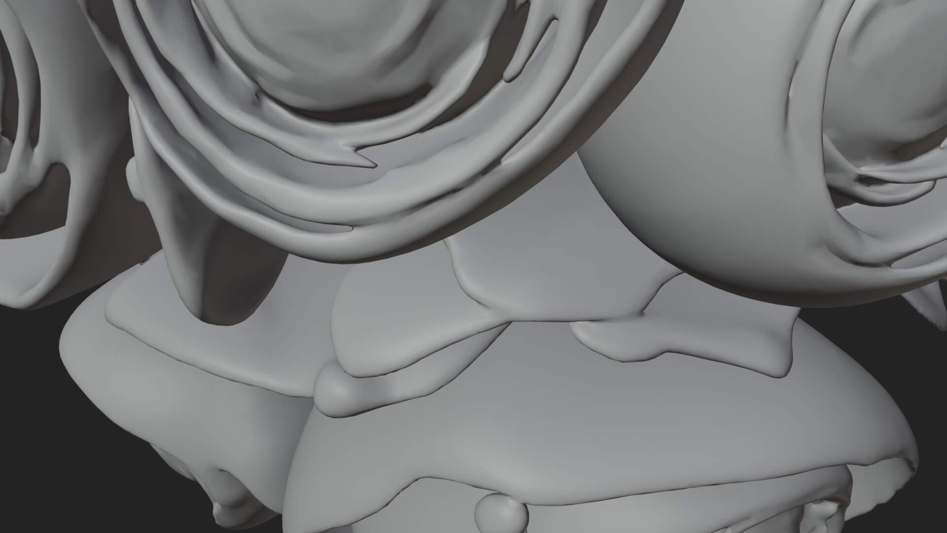 Red Rose Flower Bouquet Ornament Design 2 3d Print Model 3D Model