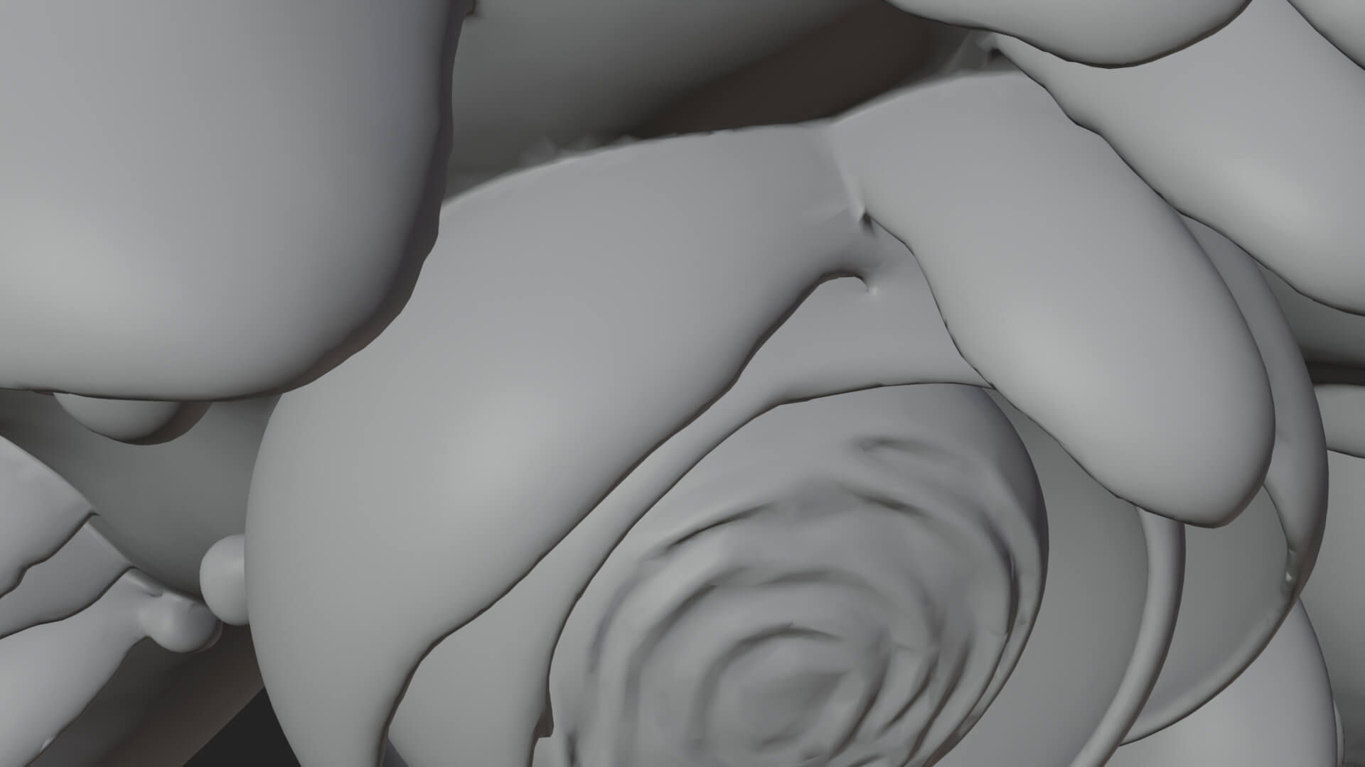 Red Rose Flower Bouquet Ornament Design 6 3D Print Model 3D Model