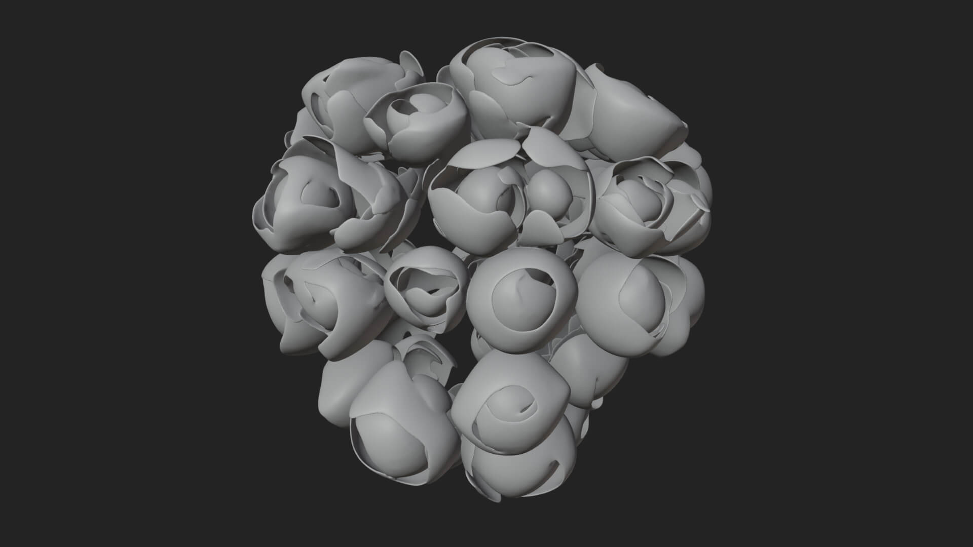 Red Rose Flower Bouquet Ornament Design 8 3D Print Model 3D Model