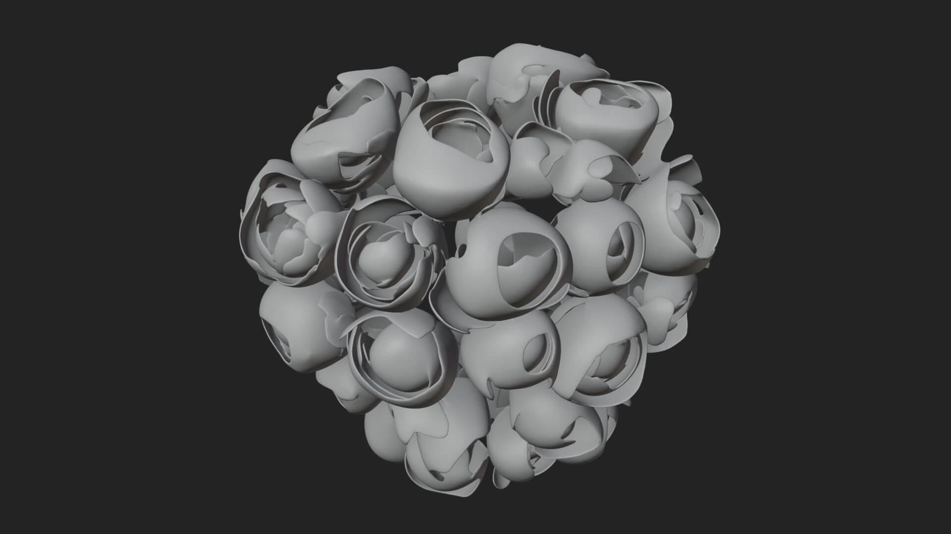 Red Rose Flower Bouquet Ornament Design 8 3D Print Model 3D Model
