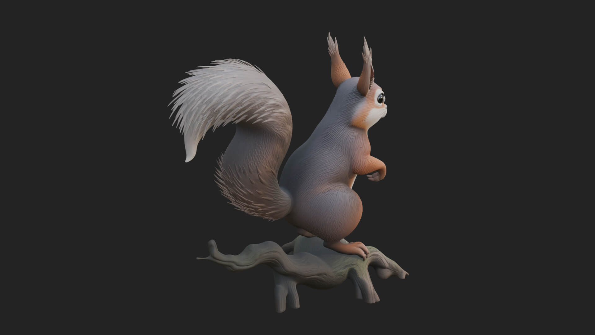 Red Squirrel Animal Statue Design 1 3D Print Model 3D Model