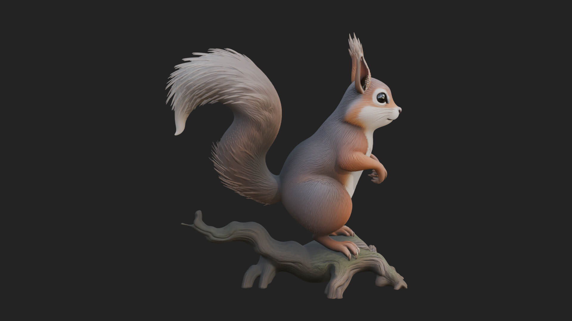Red Squirrel Animal Statue Design 1 3D Print Model 3D Model
