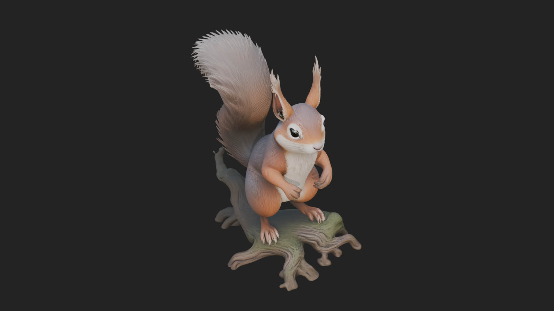 Red Squirrel Animal Statue Design 1 3D Print Model 3D Model
