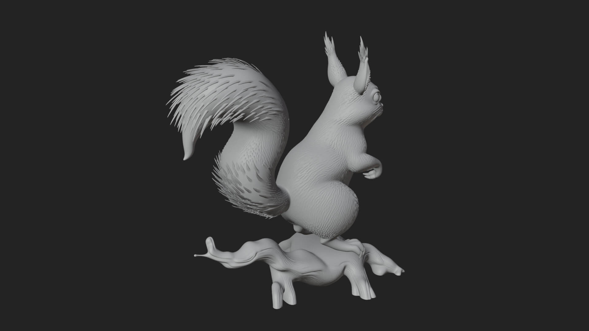 Red Squirrel Animal Statue Design 1 3D Print Model 3D Model