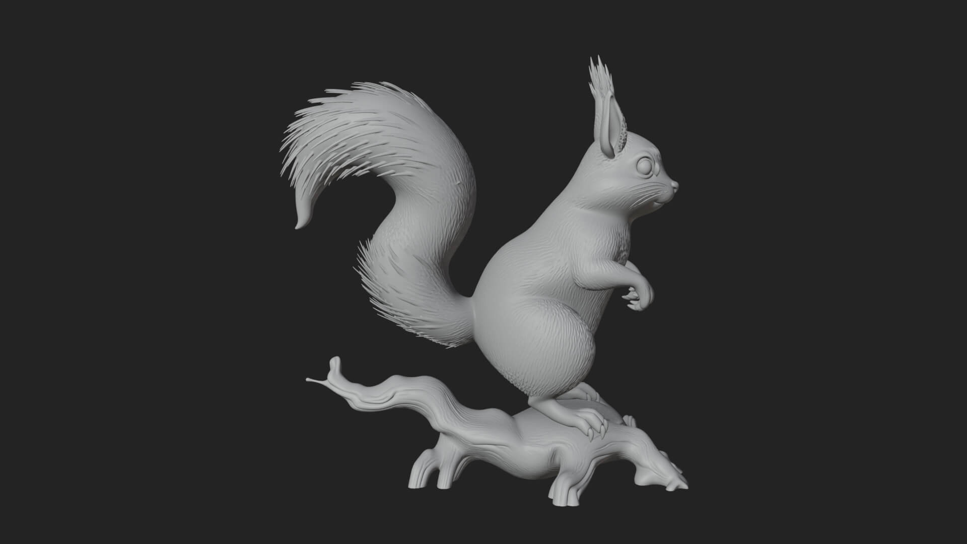 Red Squirrel Animal Statue Design 1 3D Print Model 3D Model