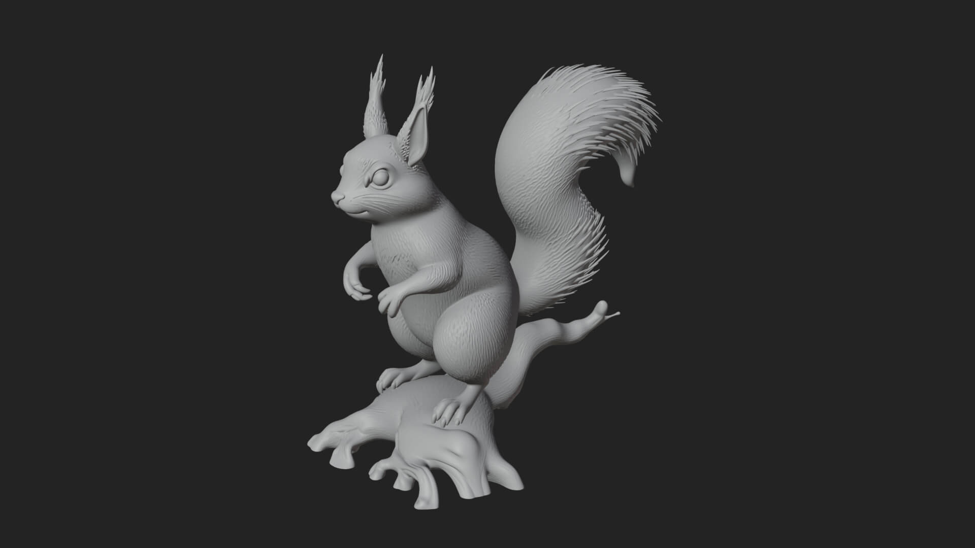 Red Squirrel Animal Statue Design 1 3D Print Model 3D Model