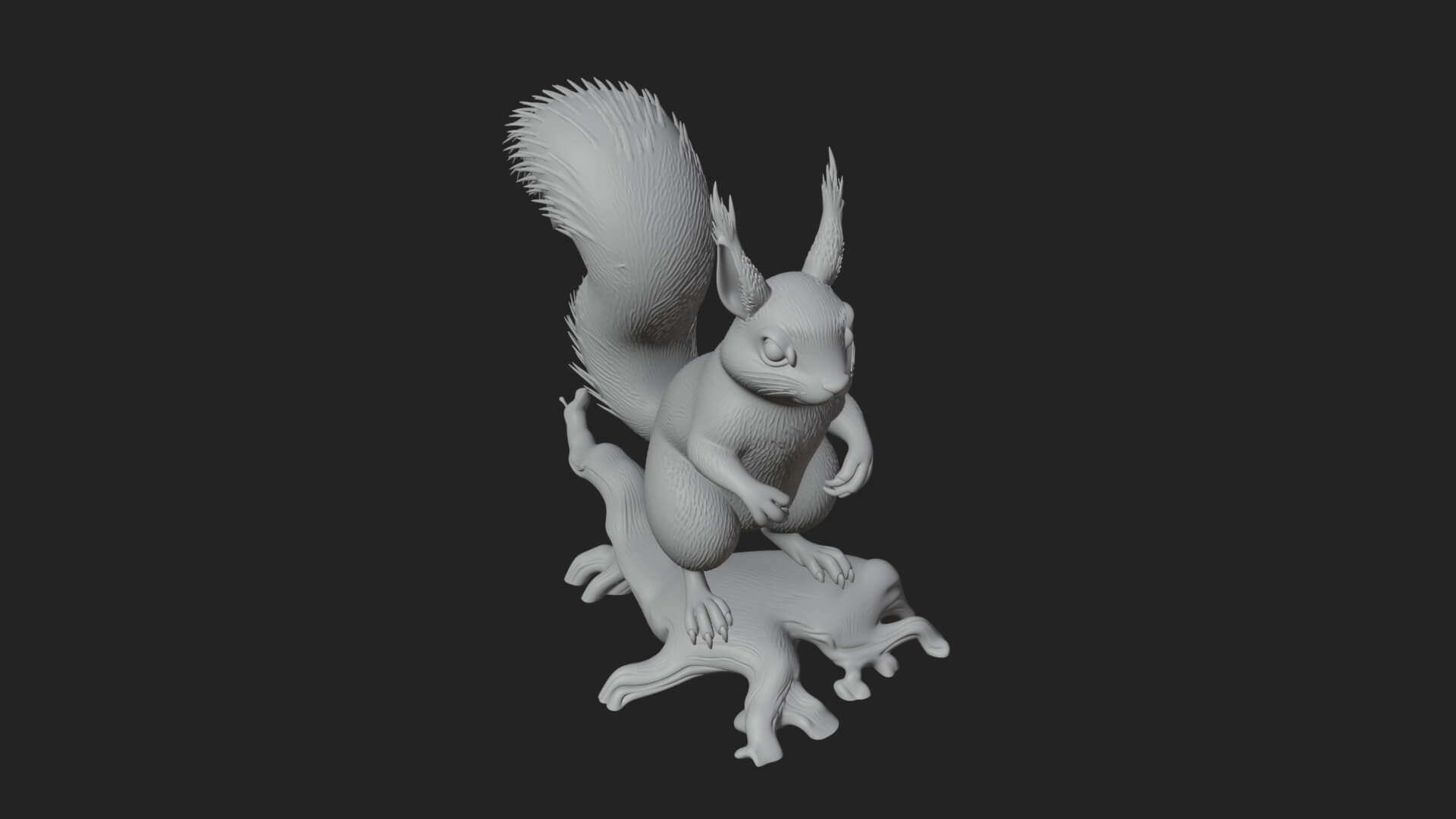Red Squirrel Animal Statue Design 1 3D Print Model 3D Model