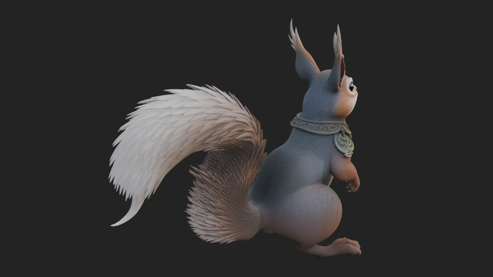 Red Squirrel Animal Statue Design 2 3D Print Model 3D Model