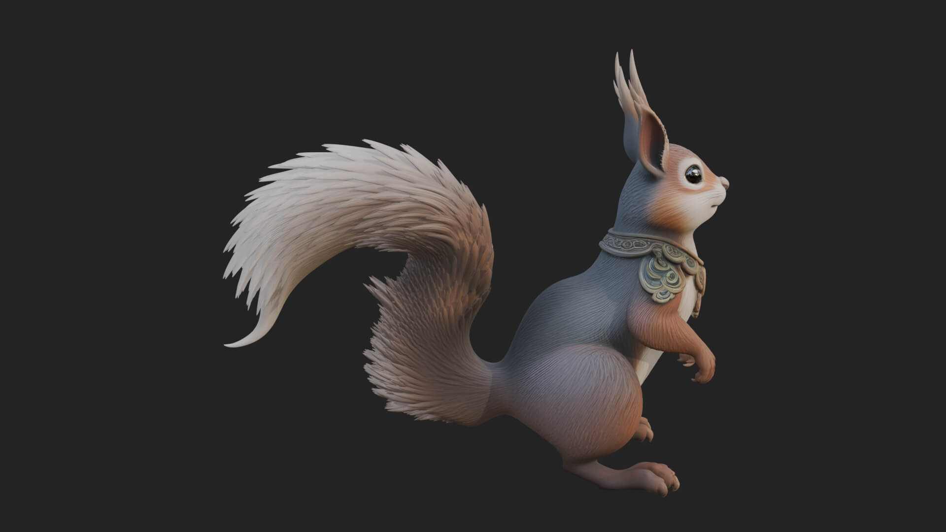Red Squirrel Animal Statue Design 2 3D Print Model 3D Model