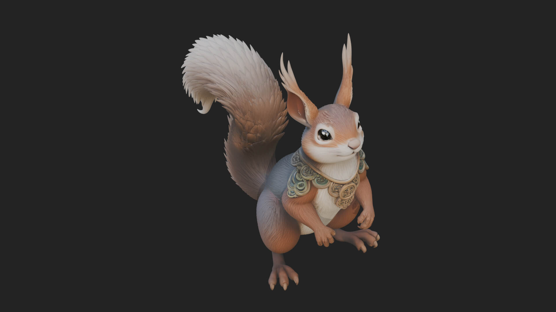 Red Squirrel Animal Statue Design 2 3D Print Model 3D Model