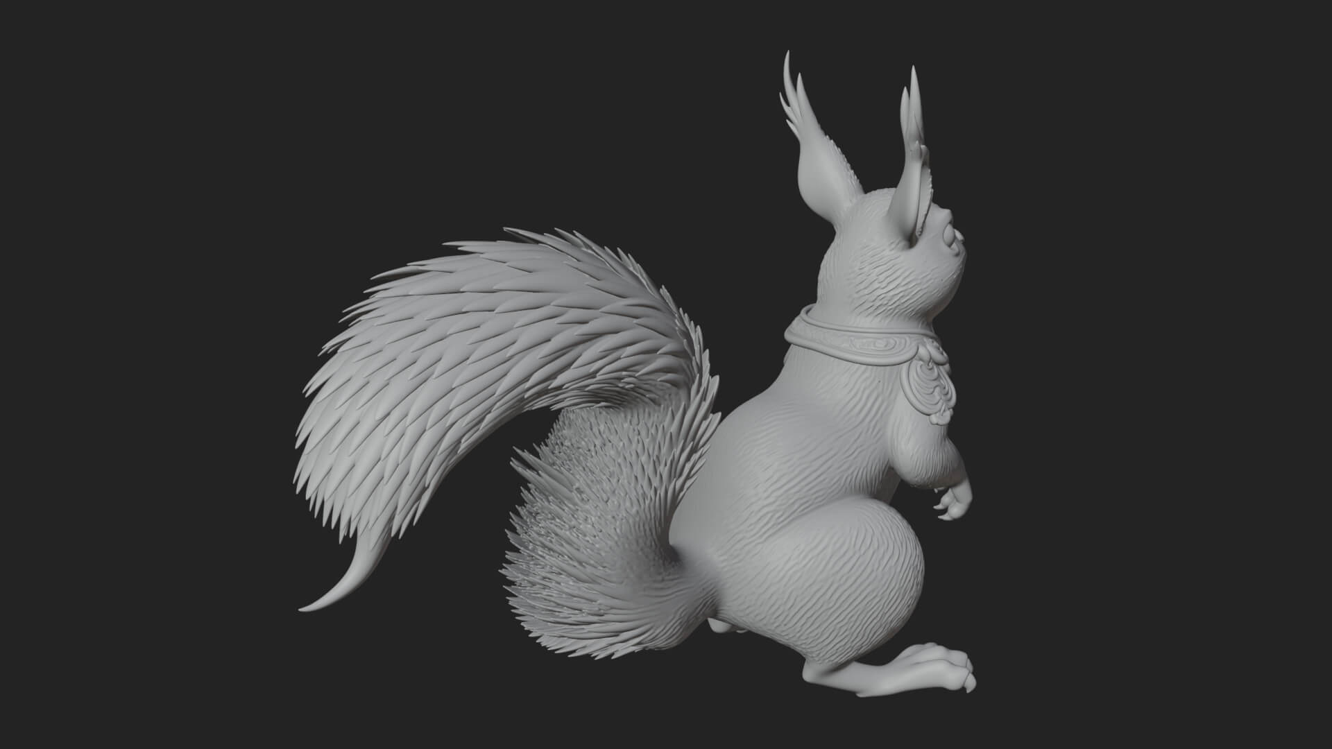 Red Squirrel Animal Statue Design 2 3D Print Model 3D Model