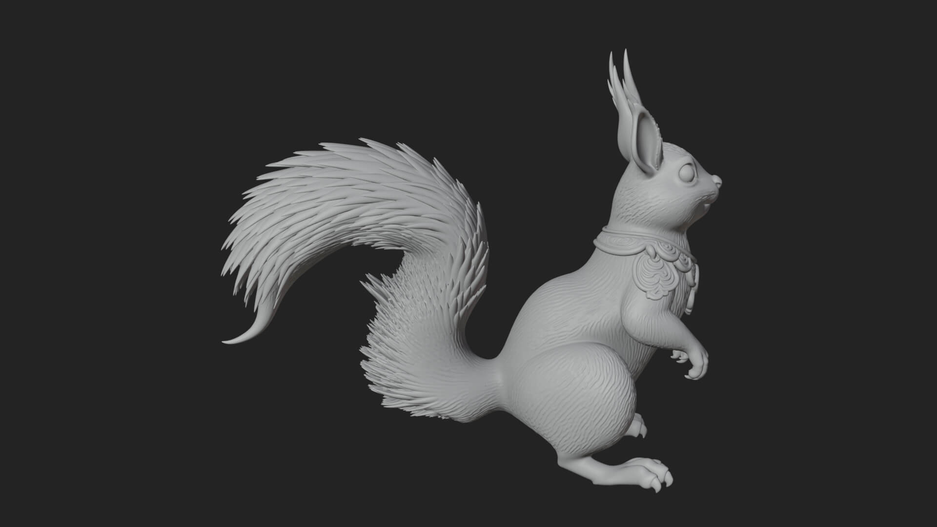 Red Squirrel Animal Statue Design 2 3D Print Model 3D Model