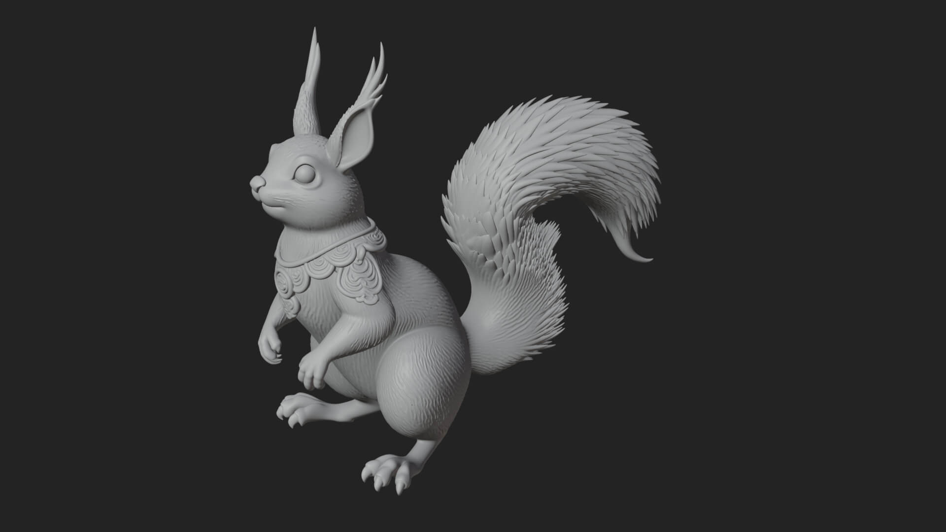 Red Squirrel Animal Statue Design 2 3D Print Model 3D Model