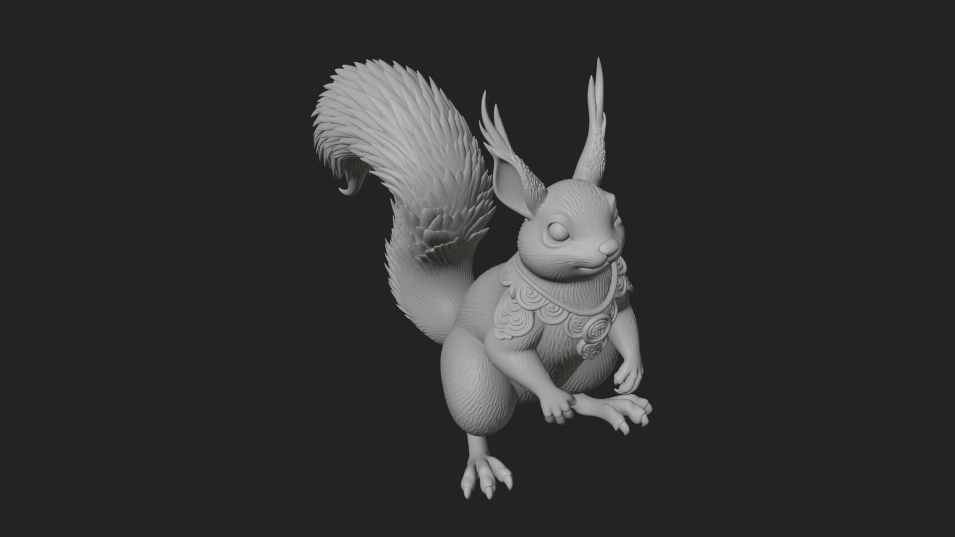 Red Squirrel Animal Statue Design 2 3D Print Model 3D Model