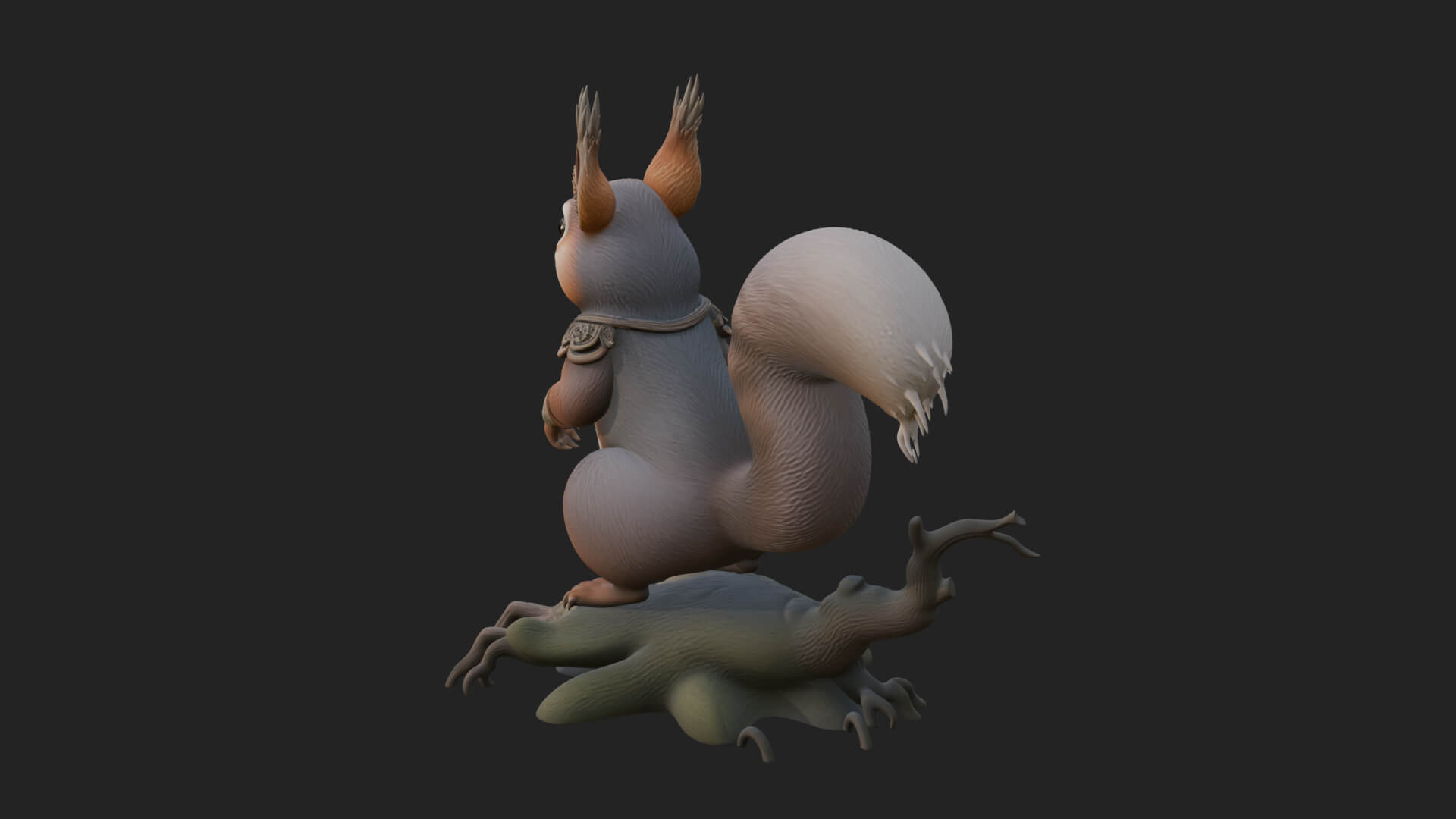 Red Squirrel Animal Statue Design 3 3D Print Model 3D Model