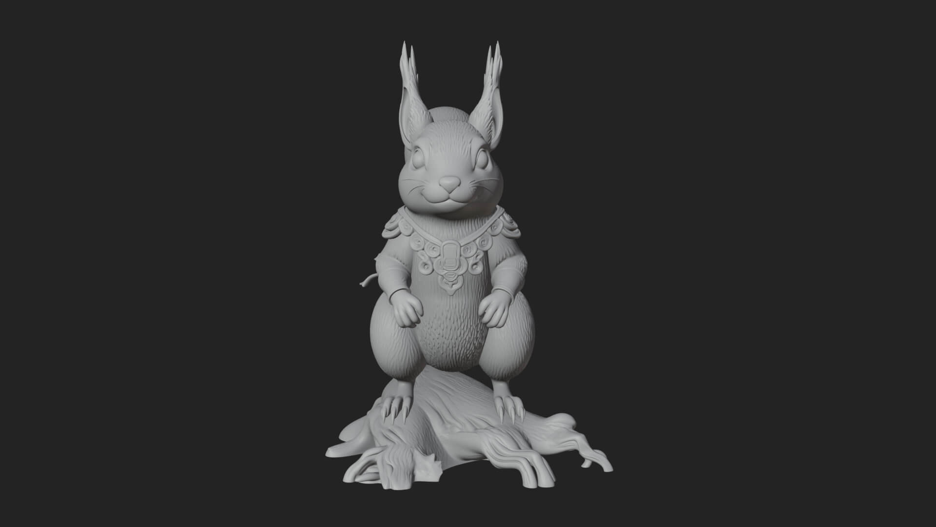 Red Squirrel Animal Statue Design 3 3D Print Model 3D Model