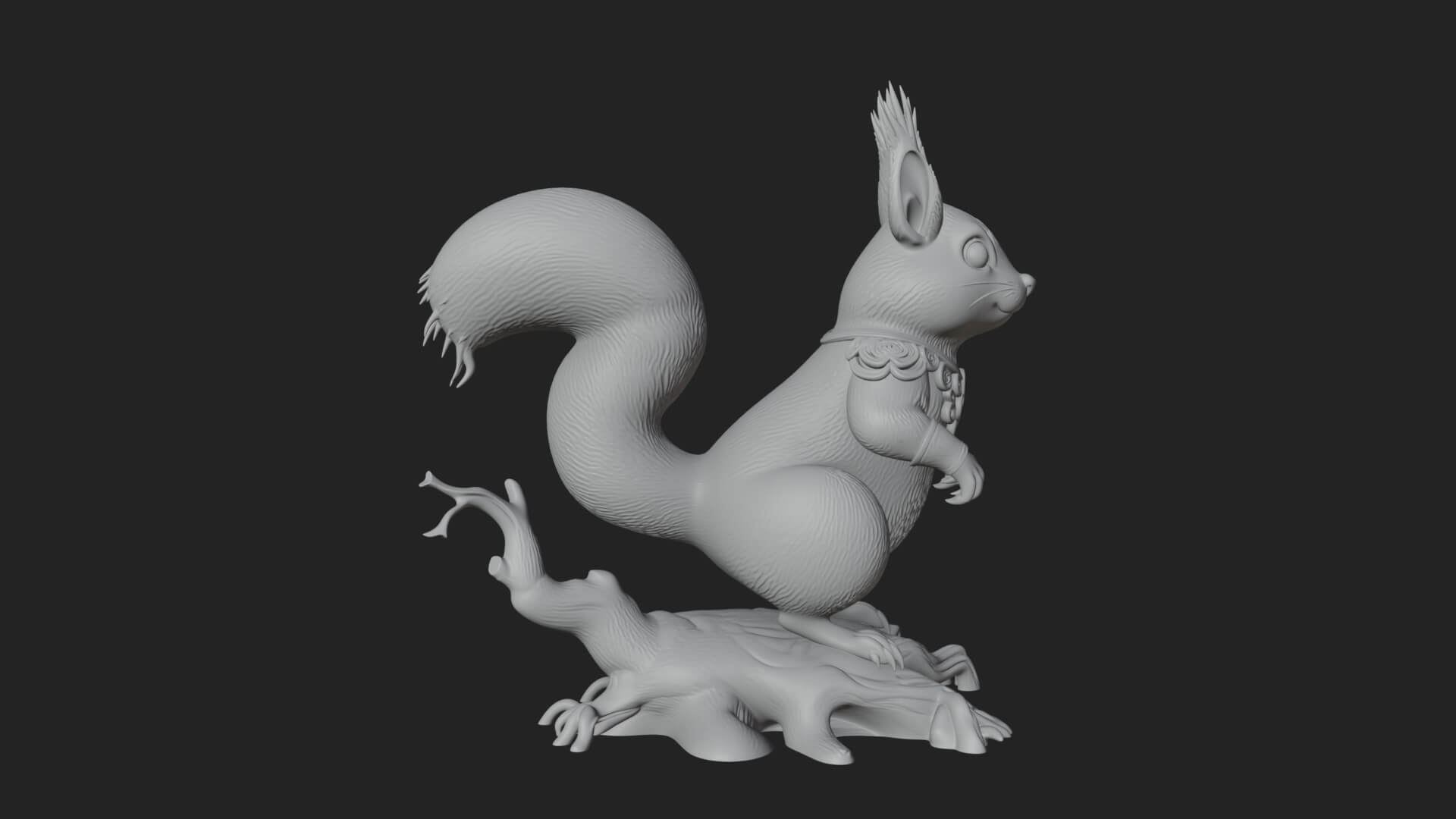 Red Squirrel Animal Statue Design 3 3D Print Model 3D Model