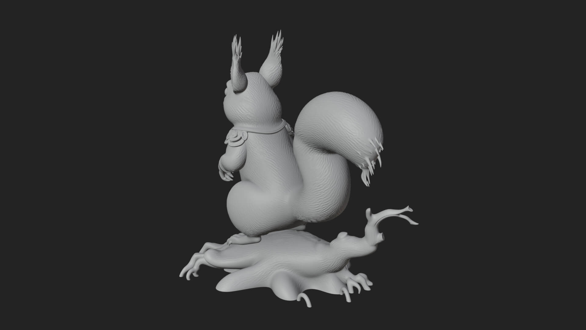 Red Squirrel Animal Statue Design 3 3D Print Model 3D Model