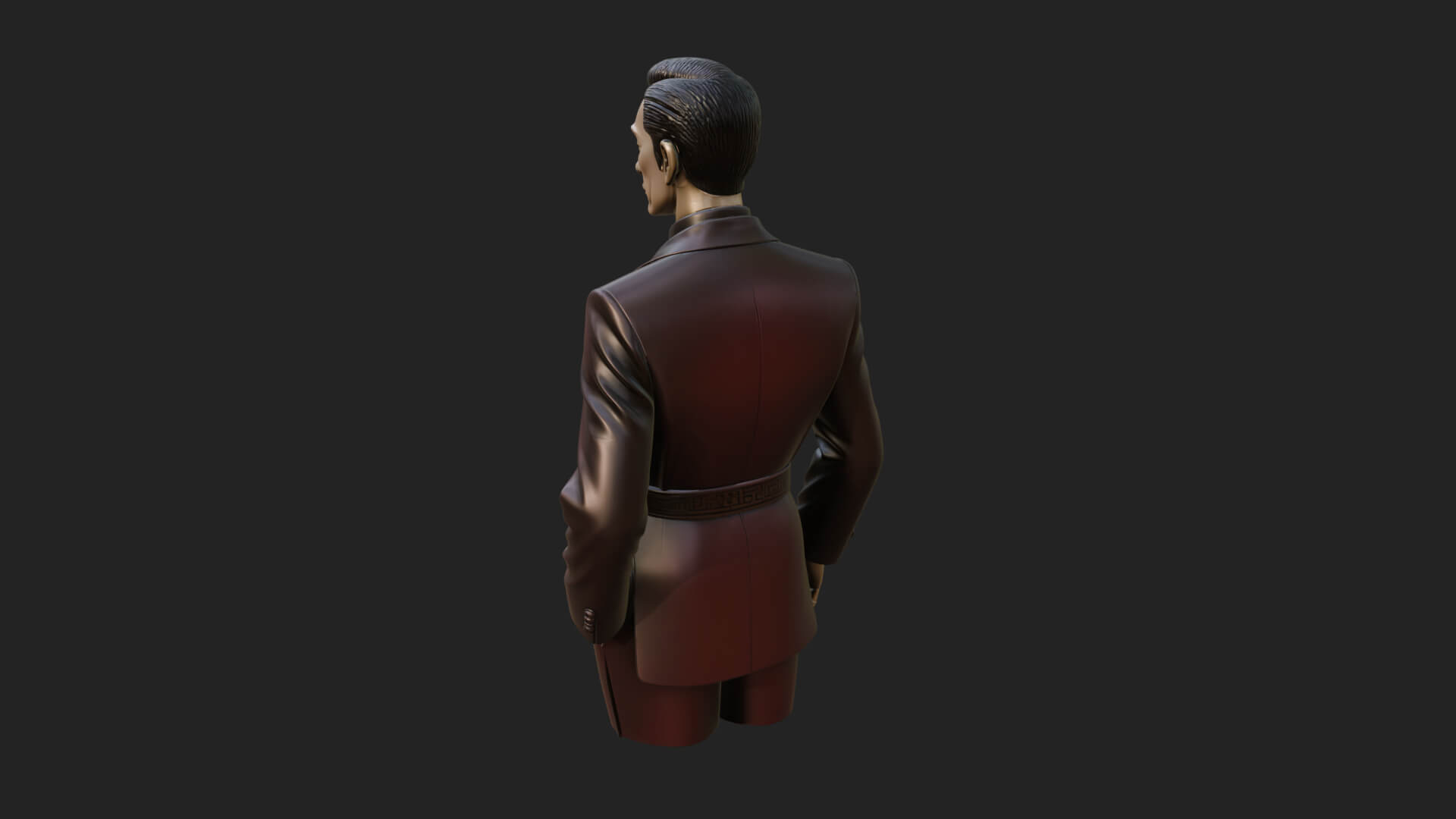 Red Suit Gentleman Bust Design 1 3D Print Model 3D Model
